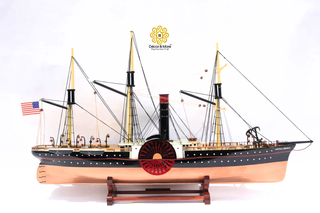 SS Central America Model Ship 66cm - Handcrafted Wooden Maritime Display