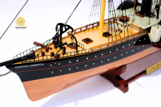 SS Central America Model Ship 66cm - Handcrafted Wooden Maritime Display