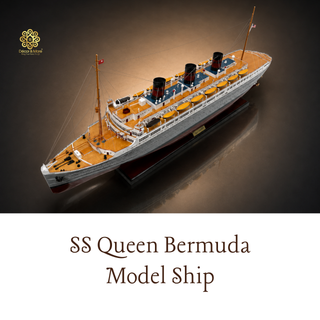 SS Queen Bermuda Wooden Ship Model 100cm - Handcrafted Nautical Display