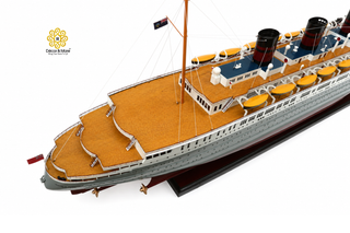 SS Queen Bermuda Wooden Ship Model 100cm - Handcrafted Nautical Display