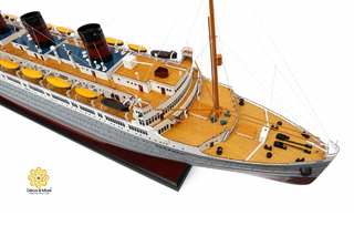 SS Queen Bermuda Wooden Ship Model 100cm - Handcrafted Nautical Display