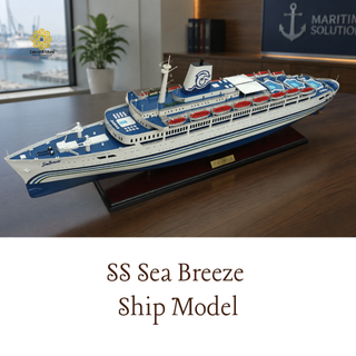SS Sea Breeze Wooden Ship Model 88cm – Handcrafted Nautical Display