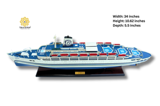SS Sea Breeze Wooden Ship Model 88cm – Handcrafted Nautical Display