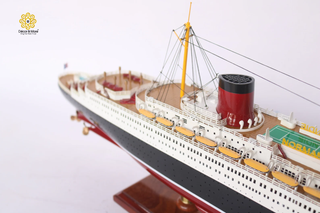 SS Normandie Wooden Ship Model 80cm - Special Edition