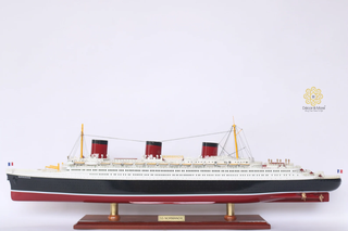 SS Normandie Wooden Ship Model 80cm - Special Edition