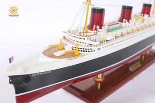 SS Normandie Wooden Ship Model 80cm - Special Edition