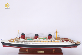 SS Normandie Wooden Ship Model 80cm - Special Edition