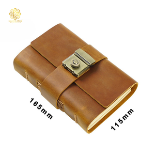 Premium Handmade Genuine Cowhide Leather Journal with Password Lock - SO023