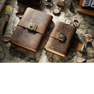 Premium Handmade Genuine Cowhide Leather Journal with Password Lock - SO023