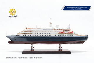 SeaDream II Yacht Club Cruise Ship Model 52cm – Handmade Wooden Luxury Display