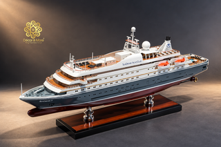 SeaDream II Yacht Club Cruise Ship Model 52cm – Handmade Wooden Luxury Display