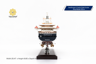 SeaDream II Yacht Club Cruise Ship Model 52cm – Handmade Wooden Luxury Display