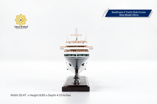 SeaDream II Yacht Club Cruise Ship Model 52cm – Handmade Wooden Luxury Display