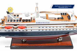 SeaDream II Yacht Club Cruise Ship Model 52cm – Handmade Wooden Luxury Display
