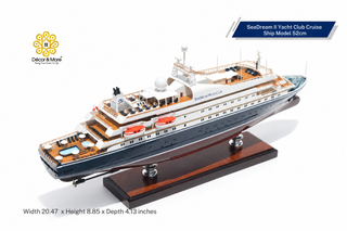SeaDream II Yacht Club Cruise Ship Model 52cm – Handmade Wooden Luxury Display