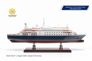 SeaDream II Yacht Club Cruise Ship Model 52cm – Handmade Wooden Luxury Display