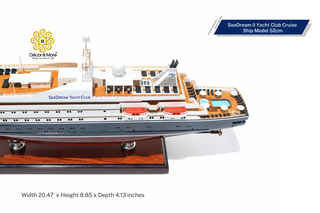 SeaDream II Yacht Club Cruise Ship Model 52cm – Handmade Wooden Luxury Display