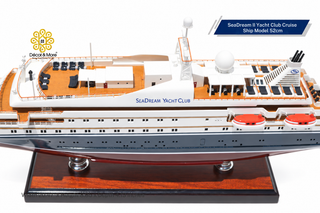 SeaDream II Yacht Club Cruise Ship Model 52cm – Handmade Wooden Luxury Display