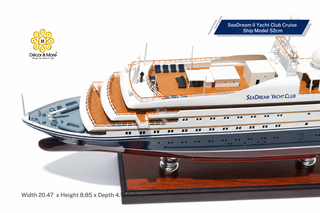 SeaDream II Yacht Club Cruise Ship Model 52cm – Handmade Wooden Luxury Display