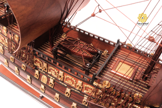 Sovereign of the Seas 1637 Model Ship 85cm - Padouk Wood Historic Sailing Ship Display
