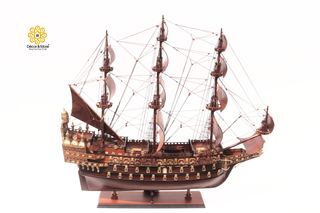 Sovereign of the Seas 1637 Model Ship 85cm - Padouk Wood Historic Sailing Ship Display