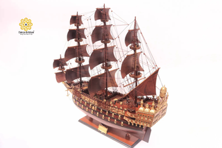 Sovereign of the Seas 1637 Model Ship 85cm - Padouk Wood Historic Sailing Ship Display