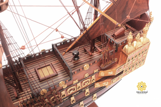 Sovereign of the Seas 1637 Model Ship 85cm - Padouk Wood Historic Sailing Ship Display