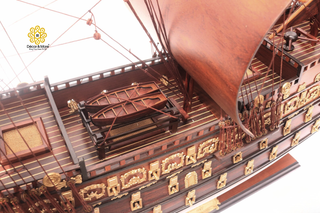 Sovereign of the Seas 1637 Model Ship 85cm - Padouk Wood Historic Sailing Ship Display