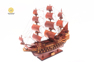 Sovereign of the Seas 1637 Model Ship 85cm - Padouk Wood Historic Sailing Ship Display