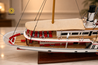 Stadt Luzern Wooden Steamship Model 72cm – Handcrafted Swiss Paddle Steamer