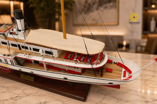 Stadt Luzern Wooden Steamship Model 72cm – Handcrafted Swiss Paddle Steamer