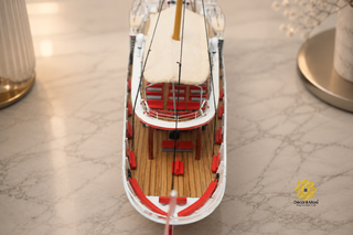 Stadt Luzern Wooden Steamship Model 72cm – Handcrafted Swiss Paddle Steamer