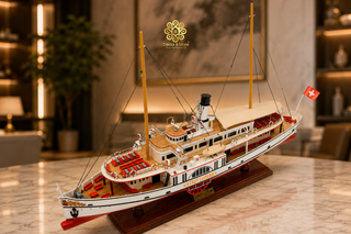 Stadt Luzern Wooden Steamship Model 72cm – Handcrafted Swiss Paddle Steamer