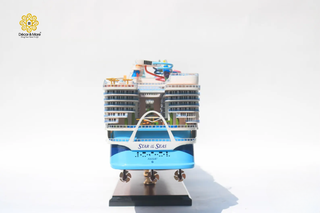Royal Caribbean Star of the Seas Wooden Ship Model 92cm – Handmade Luxury Cruise Ship Replica