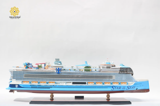 Royal Caribbean Star of the Seas Wooden Ship Model 92cm – Handmade Luxury Cruise Ship Replica