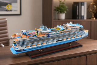 Royal Caribbean Star of the Seas Wooden Ship Model 92cm – Handmade Luxury Cruise Ship Replica