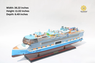 Royal Caribbean Star of the Seas Wooden Ship Model 92cm – Handmade Luxury Cruise Ship Replica