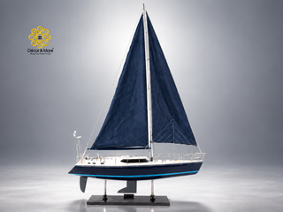 Storm 2 Sailing Yacht Model 80cm - Handcrafted Luxury Nautical Display