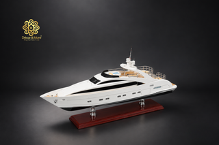 Sun Glider II ISA Yacht Model 60cm - Handmade Natural Wood Luxury Yacht Display