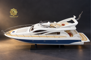 Sunseeker Manhattan 64 Yacht Model 88cm – Handcrafted Luxury Motor Yacht Display