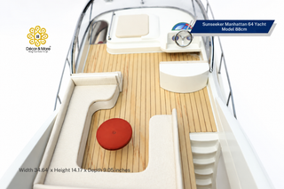 Sunseeker Manhattan 64 Yacht Model 88cm – Handcrafted Luxury Motor Yacht Display