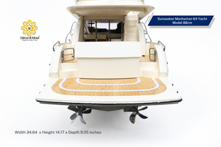 Sunseeker Manhattan 64 Yacht Model 88cm – Handcrafted Luxury Motor Yacht Display