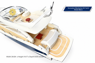 Sunseeker Manhattan 64 Yacht Model 88cm – Handcrafted Luxury Motor Yacht Display