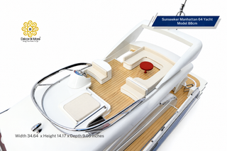 Sunseeker Manhattan 64 Yacht Model 88cm – Handcrafted Luxury Motor Yacht Display