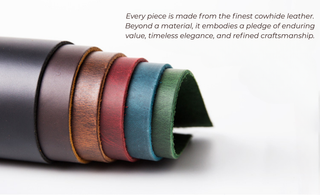 Handmade Leather Notebook With Strap Closure - NO002