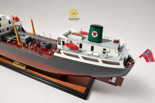 Texaco Oslo Wooden Ship Model 80cm – Handcrafted Maritime Display