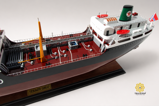 Texaco Oslo Wooden Ship Model 80cm – Handcrafted Maritime Display