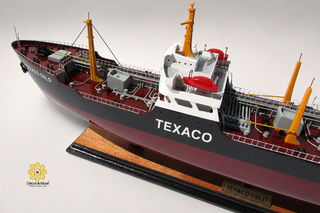 Texaco Oslo Wooden Ship Model 80cm – Handcrafted Maritime Display