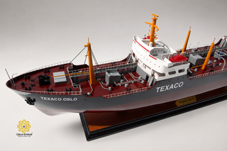 Texaco Oslo Wooden Ship Model 80cm – Handcrafted Maritime Display