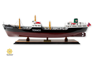Texaco Oslo Wooden Ship Model 80cm – Handcrafted Maritime Display